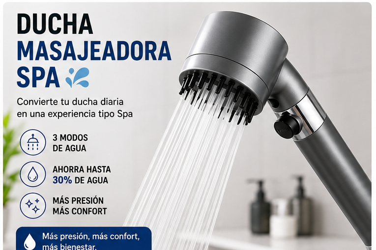 🔥 Cabezal Ducha Masajeadora Spa